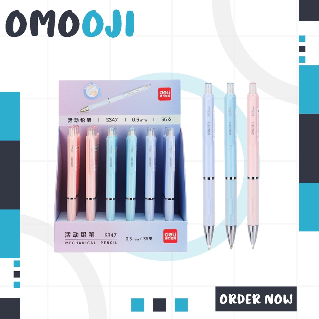 

Omooji Propelling Pencil Pensil Mekanik Cetek Tip 0.5 mm Dilengkapi Klip S011