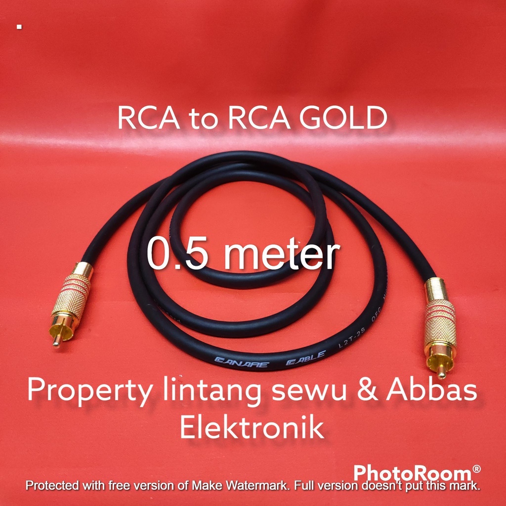 KABEL JEK RCA TO RCA  GOLD 0.5 METER