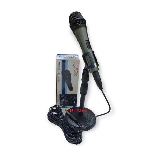 bisa cod FLECO microphone kabel panjang 6 meter full mik salon aktif mik masjid mik karaoke dynamik