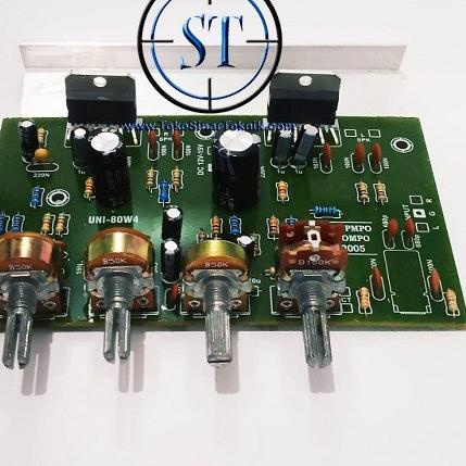 Stok terbaru Kit Power Amplifier AX-80 2X40 Watt IC TDA-2005 ST DC 12V Min 3A Stereo Mobil Motor Amp
