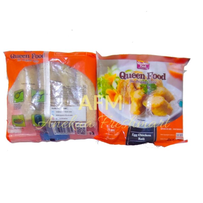 

QUEEN FOOD EGG ROLL ISI 16PCS 350GRAM EGG CHICKEN ROLL