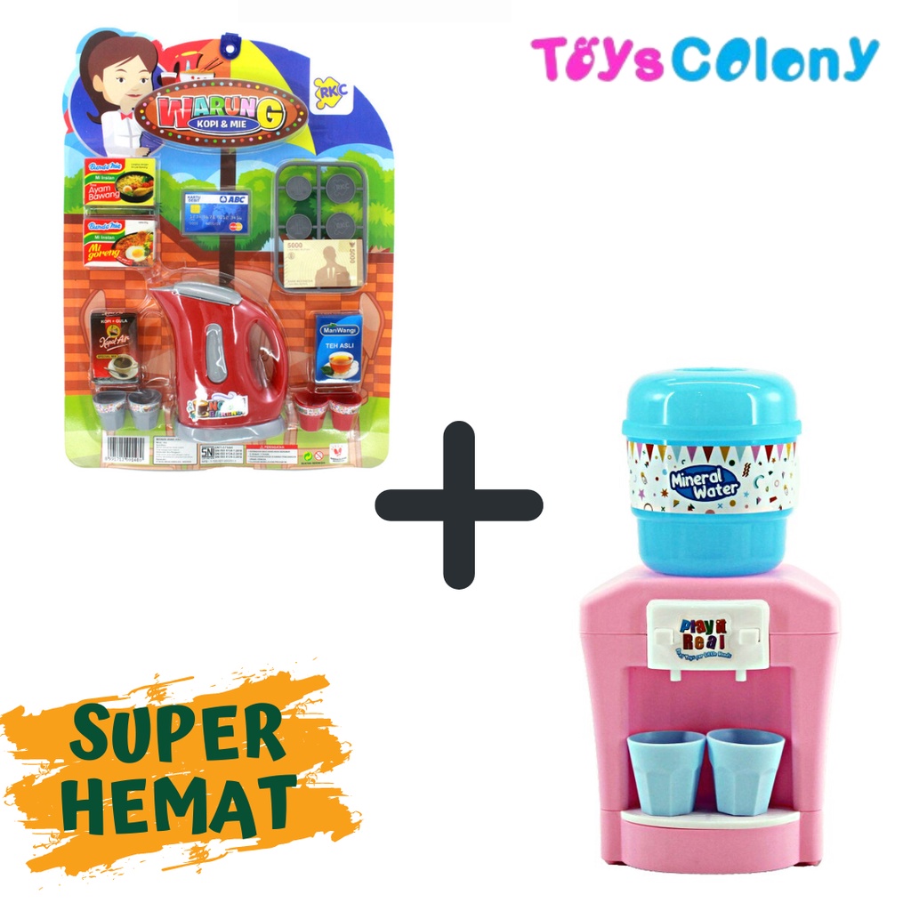 DISPENSER GALON DAN MAINAN WARUNG ALL IN ONE (PAKET HEMAT ISI 2 ITEM)