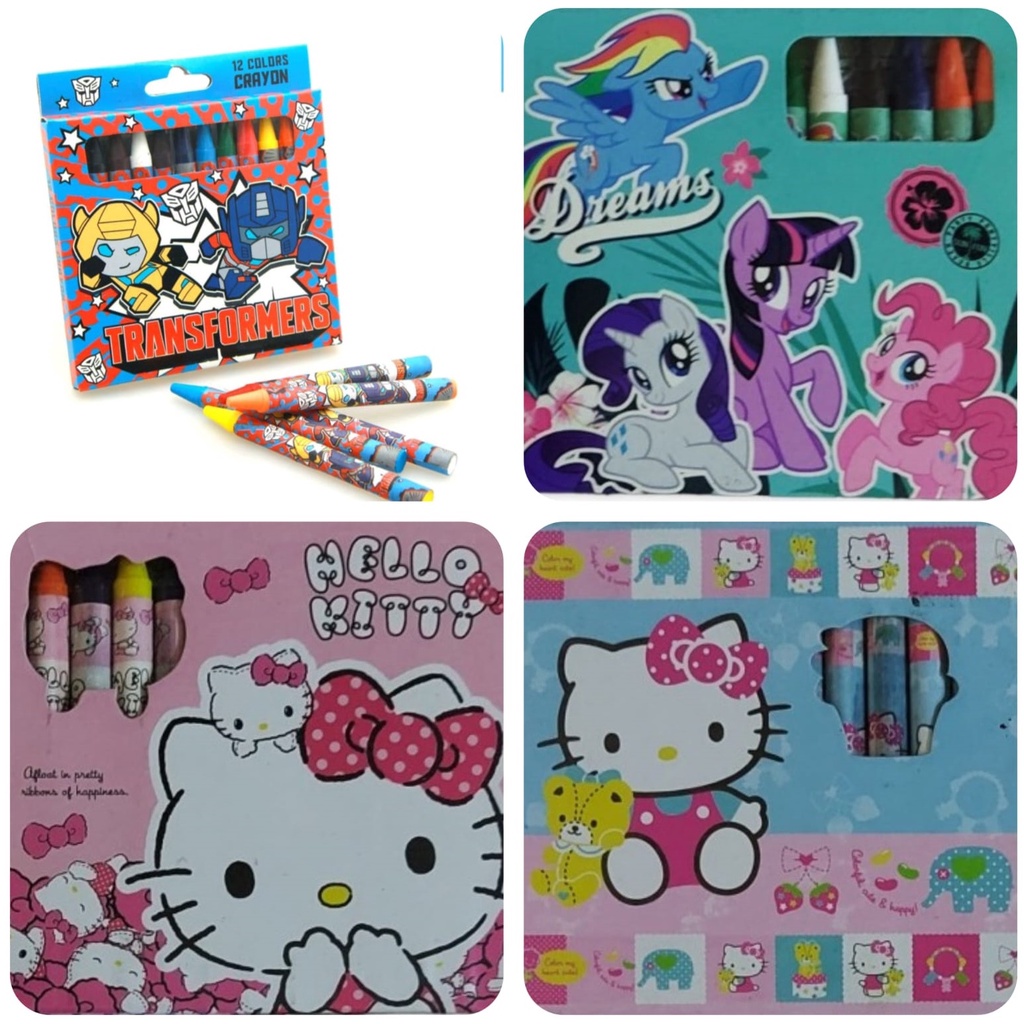 

Krayon Transformers, kitty, pony / Crayon 12 warna