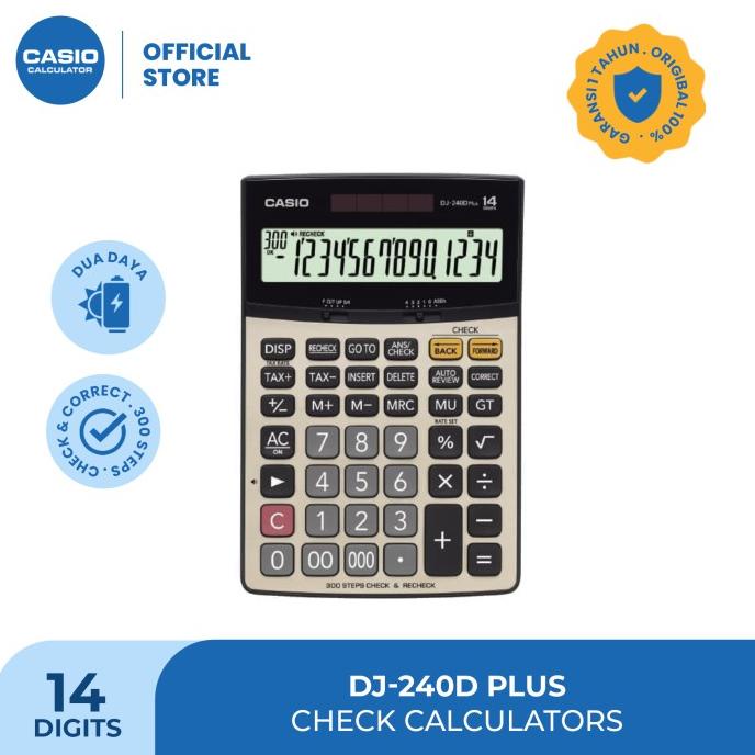

Casio Practical Check Calculator DJ-240D Plus