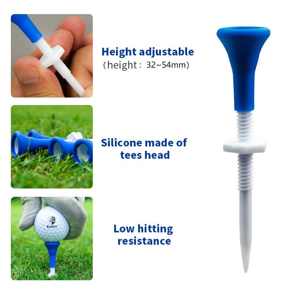 Nickolas1 Golf Tees Less Friction Golf Tray Hitting Club Bola Golf Nail Ball Holder Rumah Kantor Pelatihan Olahraga Luar Ruangan Sports Accessories Swing Practice Ball Socket