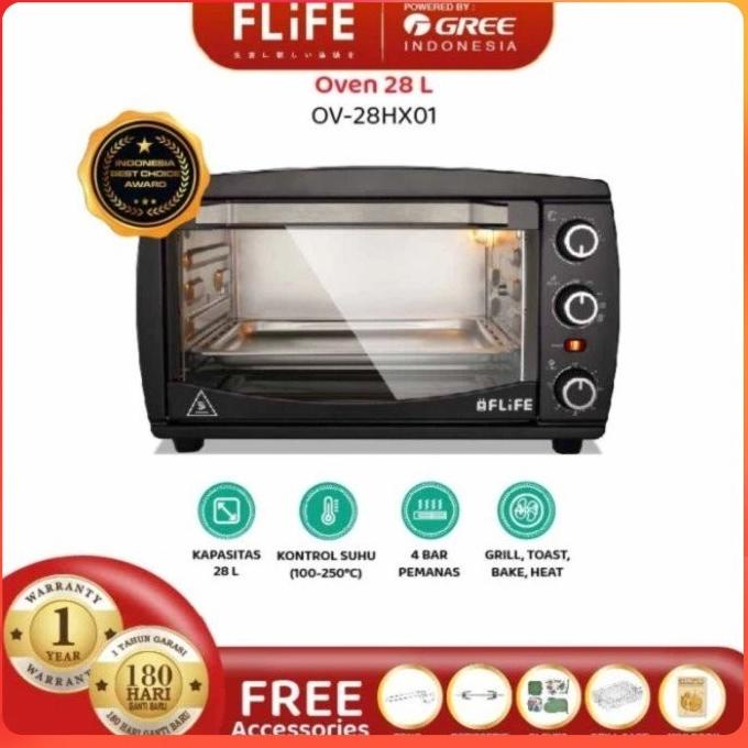 Flife Oven Listrik Low Watt - Electric Oven Flife Ov-28Hx01 Clarasakti7