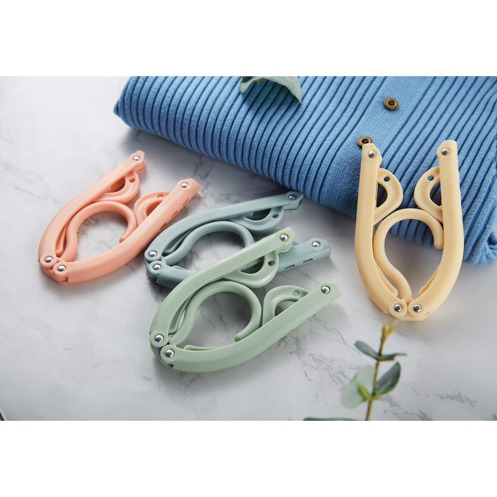 Hanger Lipat Gantungan Baju Portable Gantungan Pakaian Lipat Travelling Serbaguna