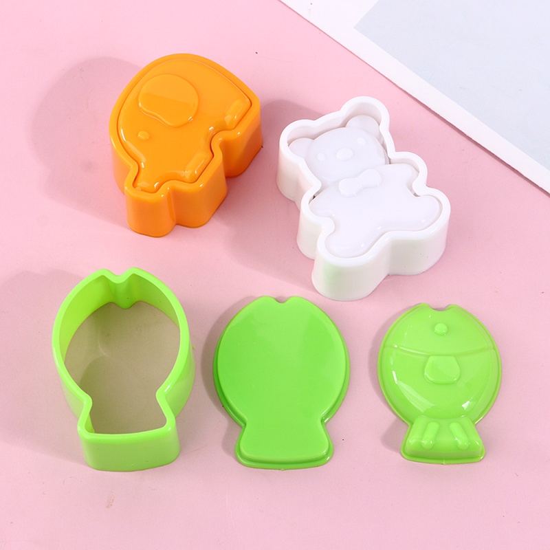 

Cetakan Sushi Hewan 3 in 1 (beruang, ikan, piggy)