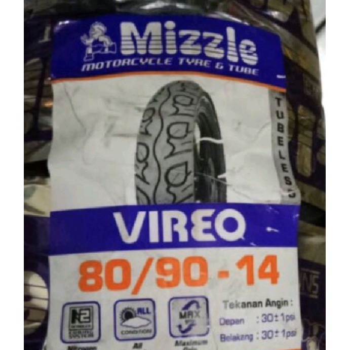 Ban Motor MIZZLE Vireo 80/90 Ring 14 Tubeless