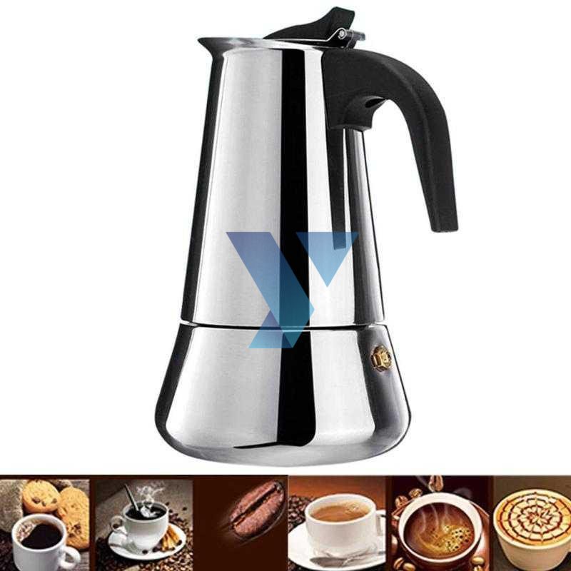 OneTwoCups Espresso Coffee Maker Moka Pot Teko Stovetop Filter - Z21 ( Al-Yusi )