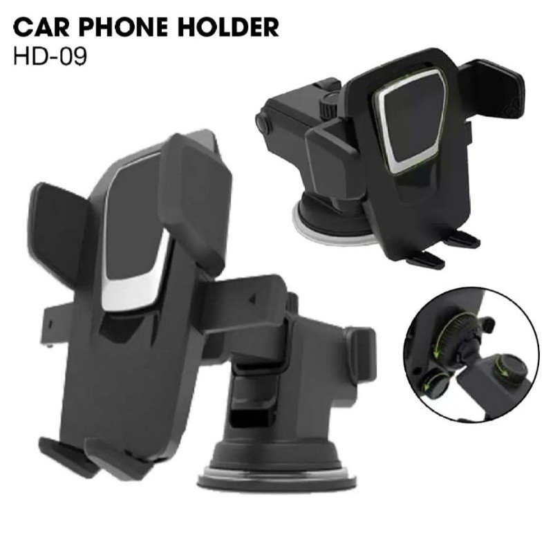 ( COD ) HOLDER Dudukan HP MOBIL DASBOR HD-09 / CAR  Stand  HOLDER UNIVERSAL 360 derajat ROTATION  Kaca dan Dashboard Mobil MURAH Silicone Sucker