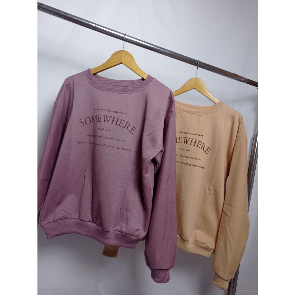 Sweater Wanita Somewhere  Bahan Fleece