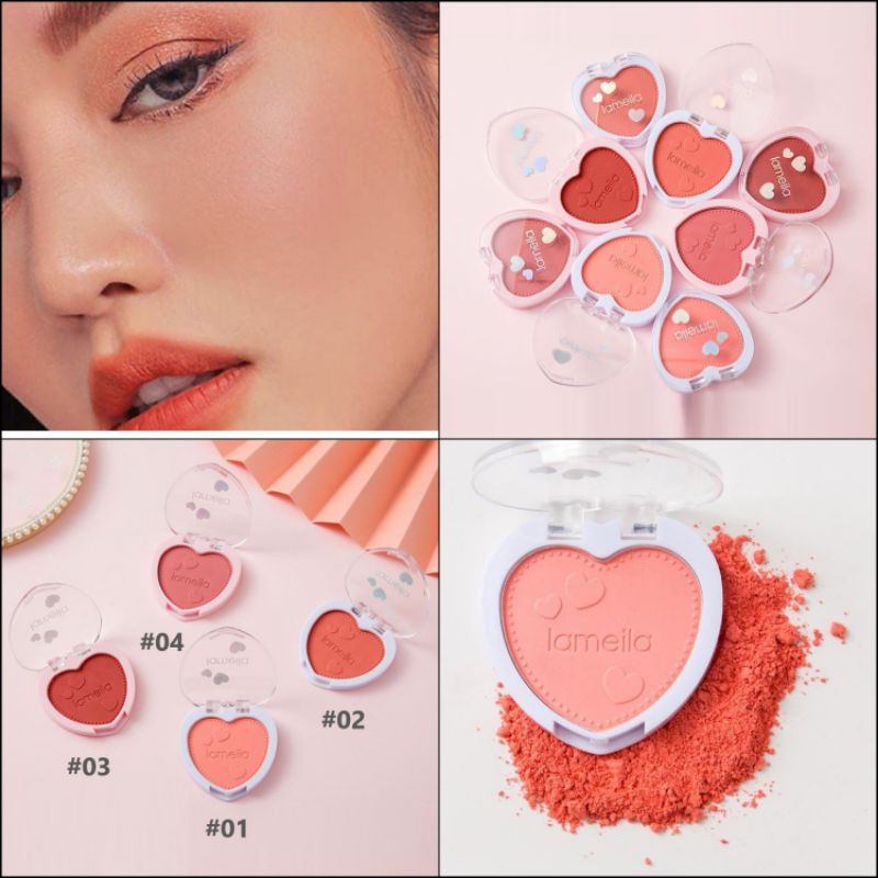 Lameila Blush On Palette Matte Anti Air danTahan Lama