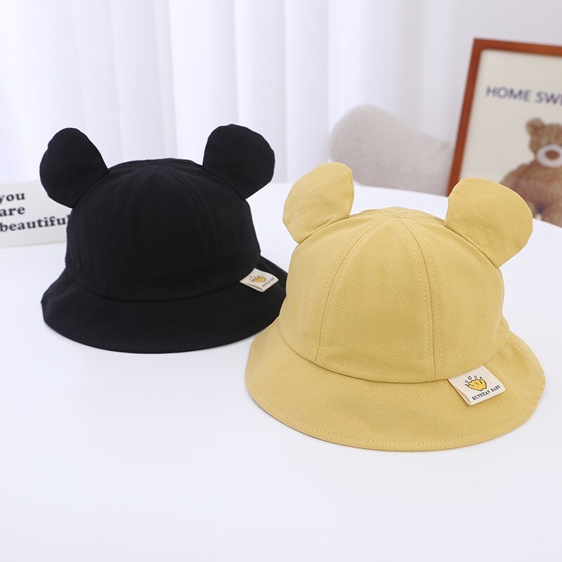 COD- Topi Bucket Hat anak anak unisex usia 1-5 tahun / topi premium lucu MOTIF POLOS bucket hat / topi lucu impor ala korea