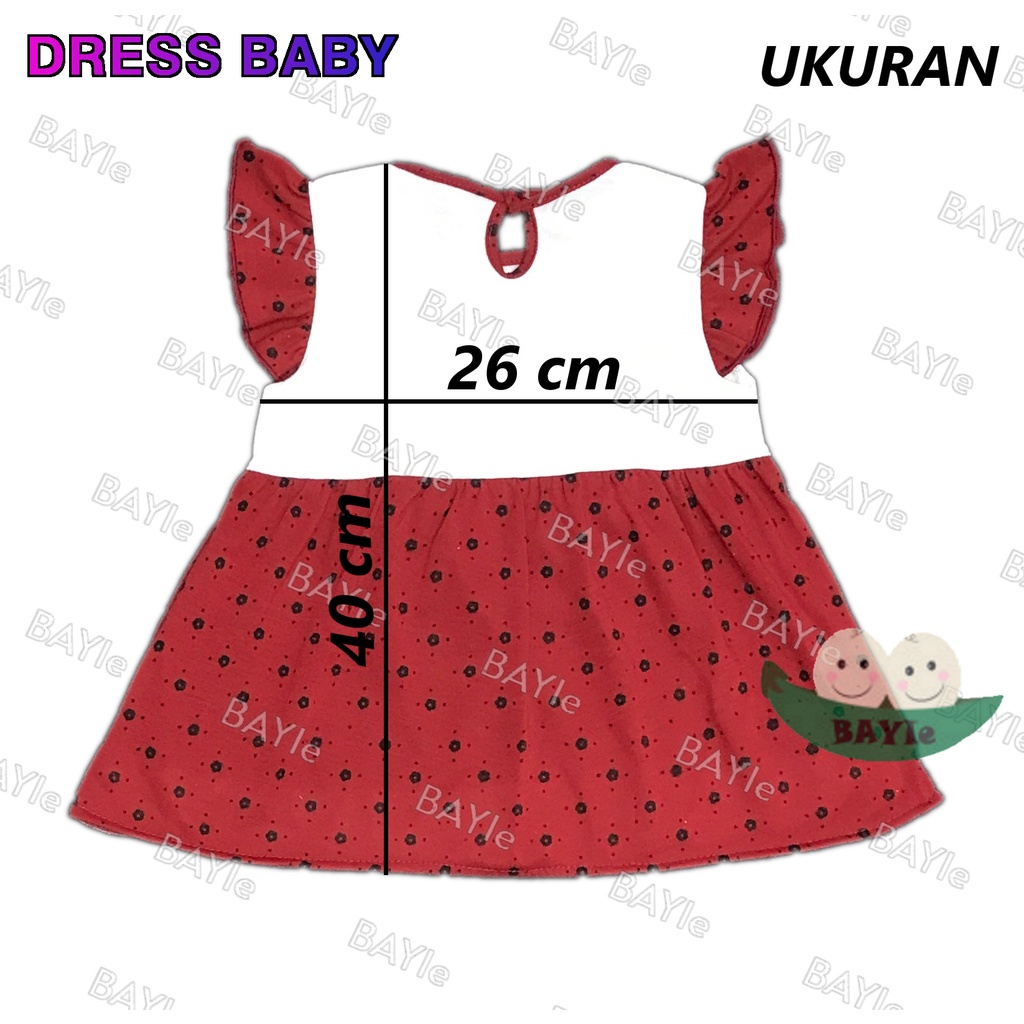 BAYIe - Baju Dress bayi Perempuan motif BEAR KANTONG PLANET KIDS usia 0-12 bulan/Pakaian anak Cewek