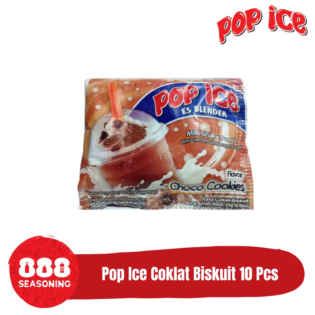 Jual POP ICE COKLAT BISKUIT/ CHOCO COOKIES FLAVOUR 10 SACHET | Shopee ...