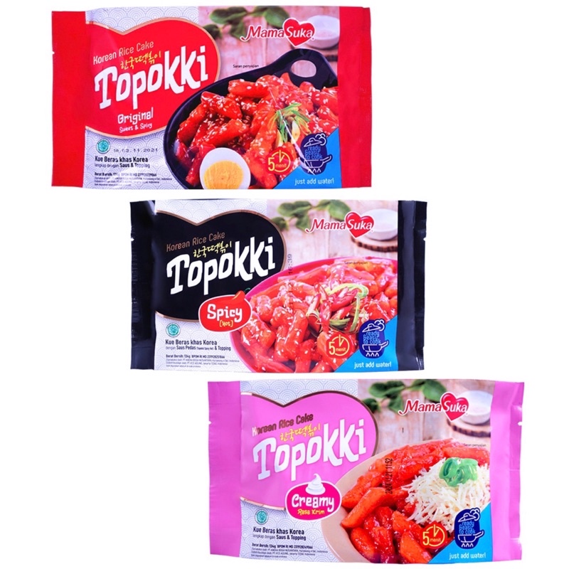 

MamaSuka / Mama suka / Topokki / Original / Creamy / Hot / Spicy / 134Gr / Ready to Cook