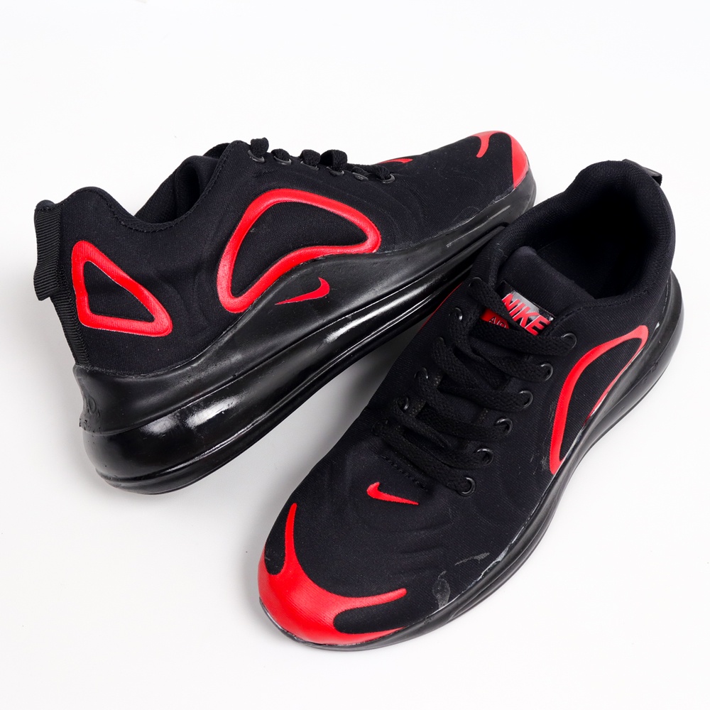 SEPATU SNEAKER OLAHRAGA PRIA AR MAX DARE DEFY DO SPORT LARI RUNNING JOGGING IMPORT MURAH HITAM MERAH