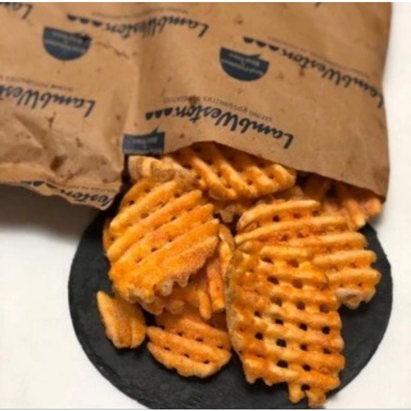 Jual Lambweston Crisscut Waffle Fries 1kg USA / waffle crisscut USA / waffle fries Shopee