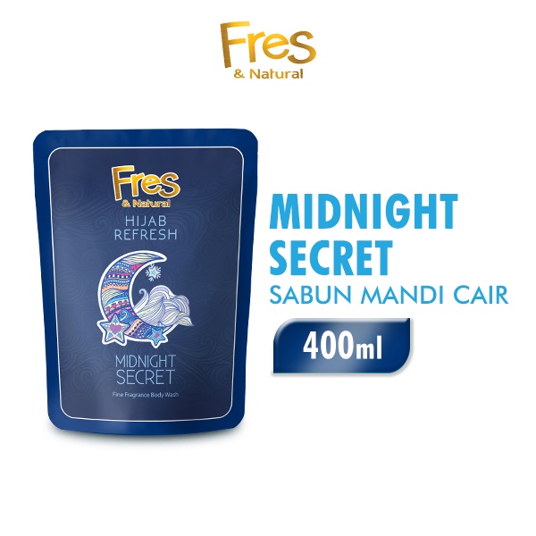 Fres & Natural Sabun Mandi Cair Dark Blue Pouch 400 ml