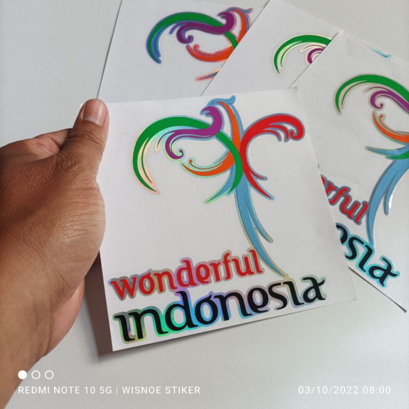 

Stiker Wonderful Indonesia Cutting Krom