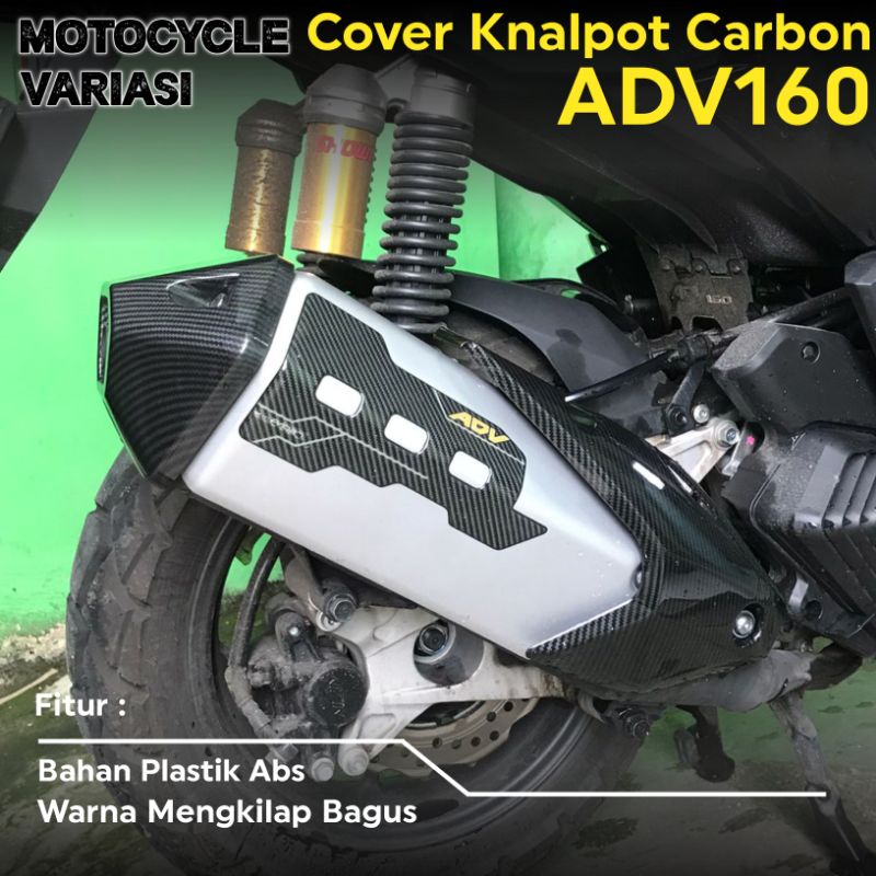 Cover Knalpot ADV 160 Carbon Cover Ujung Kenalpot ADV 160 Carbon