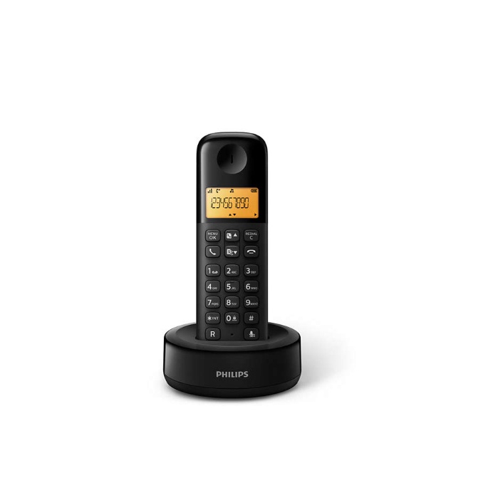 Telepon Wireless Philips D160 black Wireless Phone D160B/90