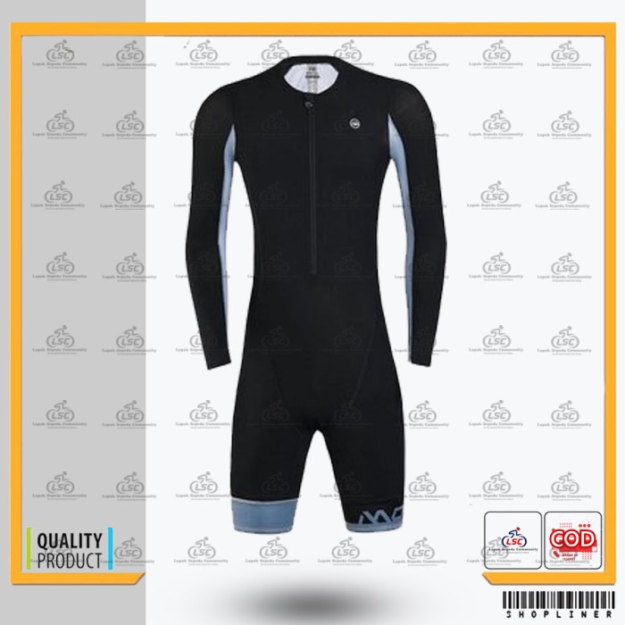 Jersey Sepeda Long Sleeve Triathlon Suit Race II Cycling Sepeda Road - XS