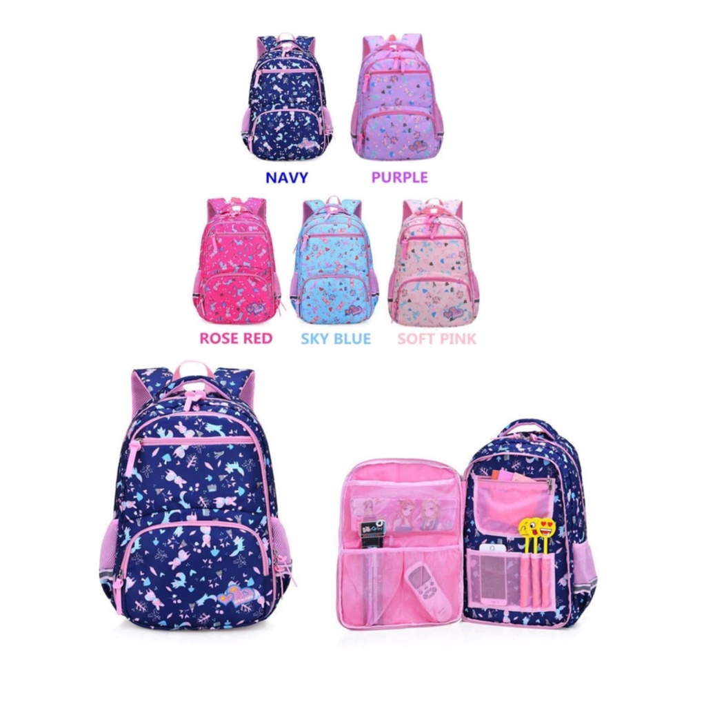 ( Mia ) TA004 Tas Sekolah Ransel Anak Perempuan / Tas Anak Import Anti Air / Tas Ransel Anak Sekolah Impor Berkualitas