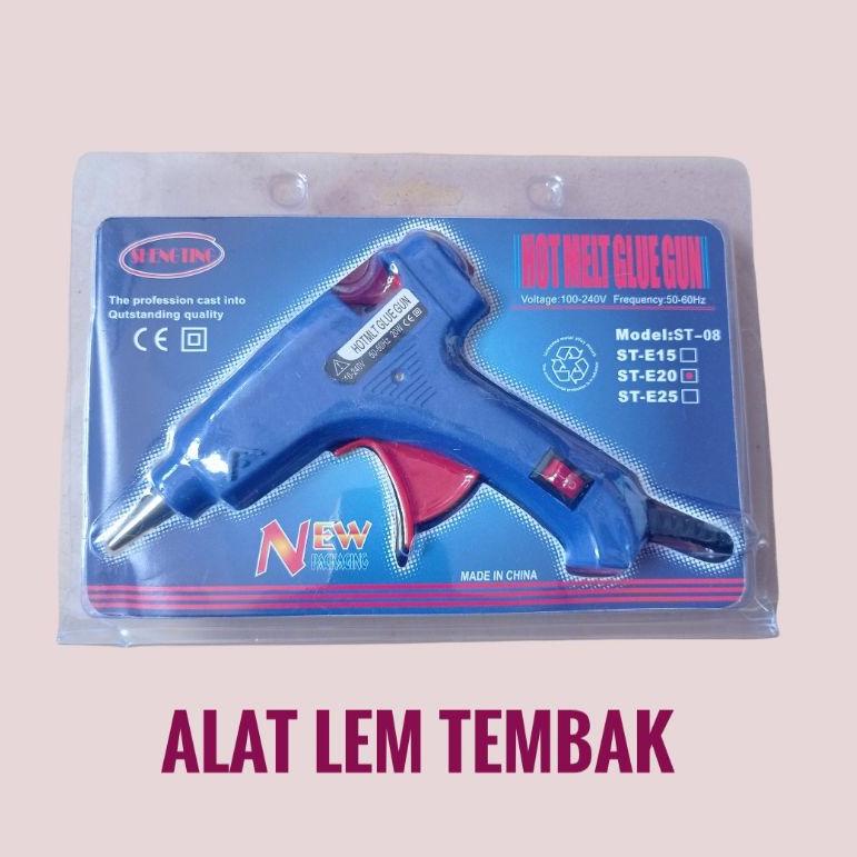 SUPER LARIS Alat Lem Tembak / Glue Gun Kecil (7mm) 20 watt Switch ON-OFF Merk Origin Hot Melt Karya 