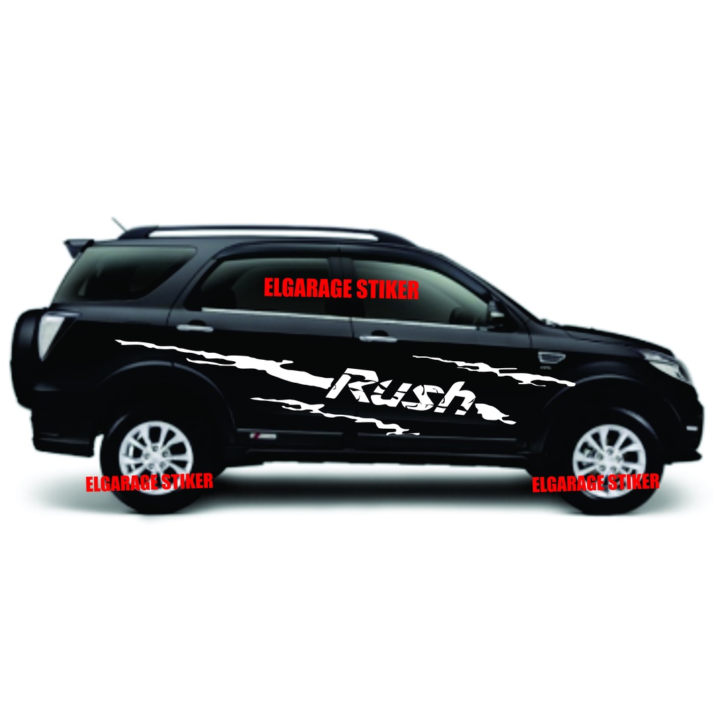 Stiker mobil rush cutting stiker body mobil rush stiker variasi body mobil rush terios avanza dll