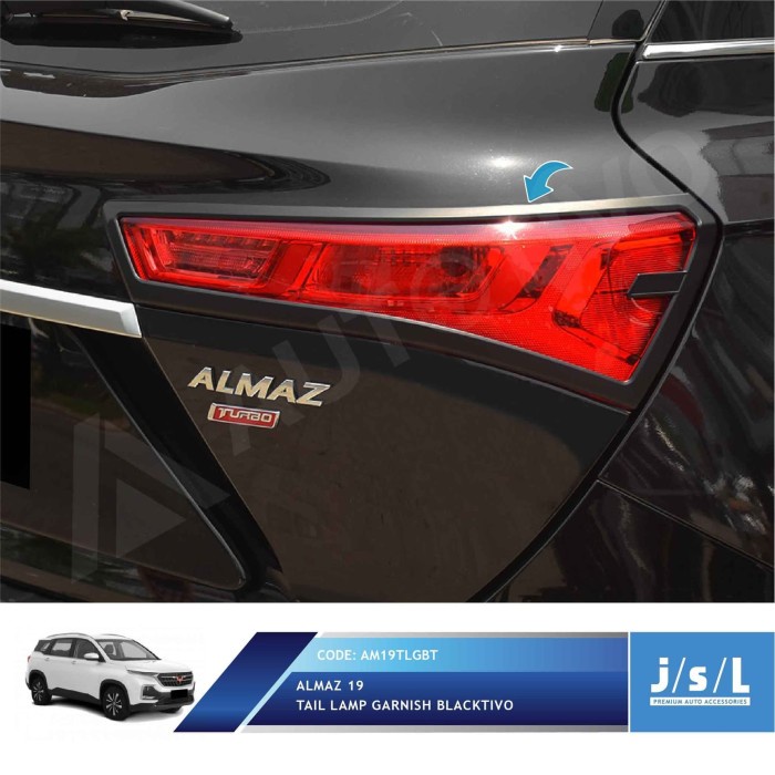 [READY] Jsl Garnis Lampu Belakang Wuling Almaz Tail Lamp Garnish Blacktivo / Perlengkapan Variasi Mo