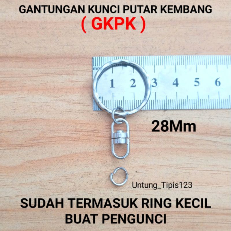 Ring ganci Join putar isi 144 pcs Model gerigi tebal Ring gantungan kunci bahan Nikel silver
