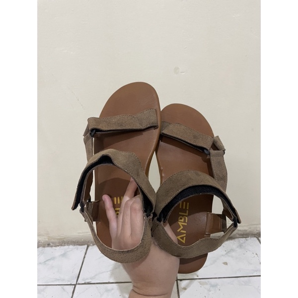 Preloved sepatu sandal pria kulit amble