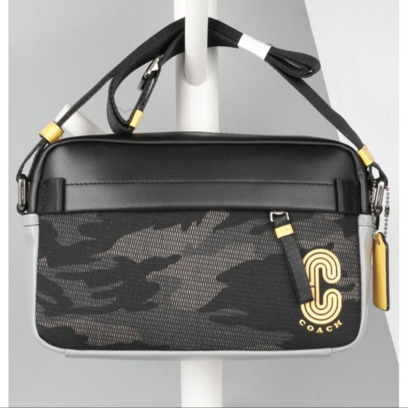 New Coach Man Straddle Bag - Shouder Bag Logo Coach Yellow