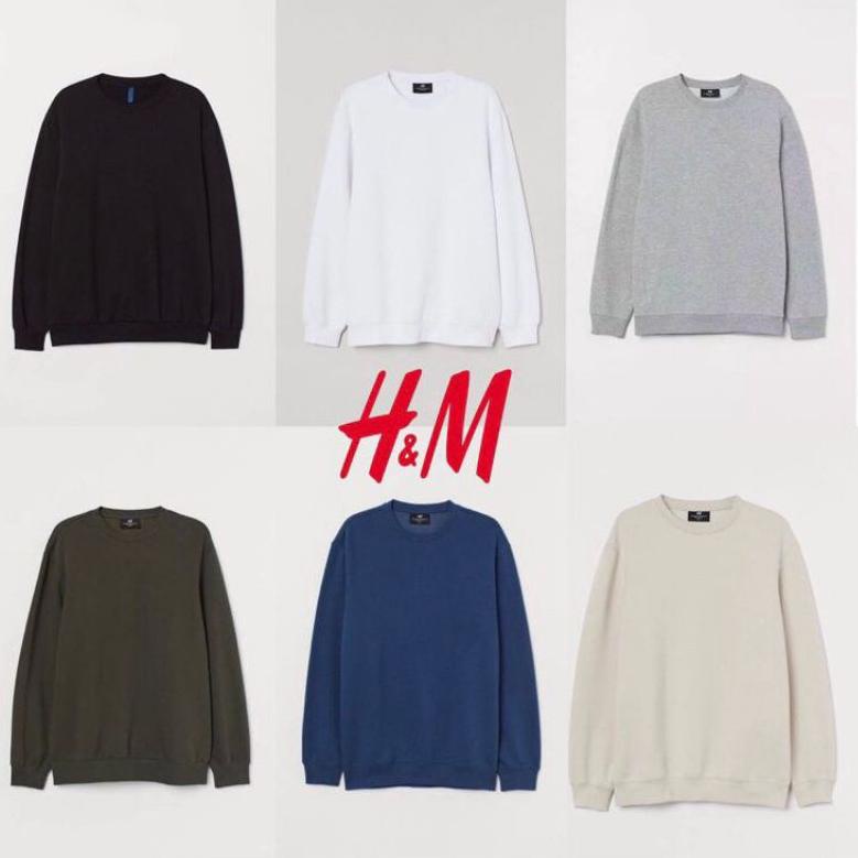 CREWNECK JAKET HNM PREMIUM - H&M - SWEATER DISTRO - KEREN - BRANDED - MURAH - WANITA PRIA - HOODIE U
