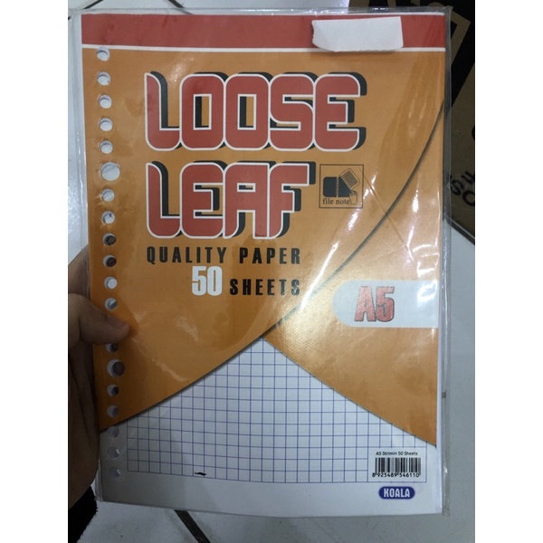 

refill binder loose leaf kotak a5 isi 50