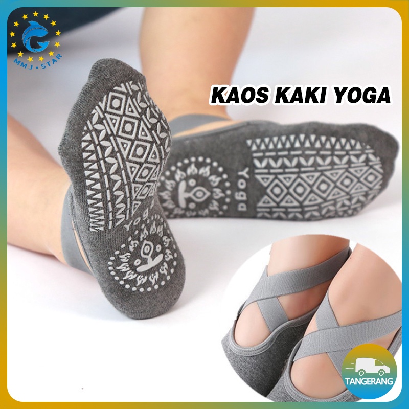 【1 Pasang】Yoga Socks Anti Slip/Yoga Dance Sock/Kaos Kaki Yoga/Senam Gym Anti Slip Socks