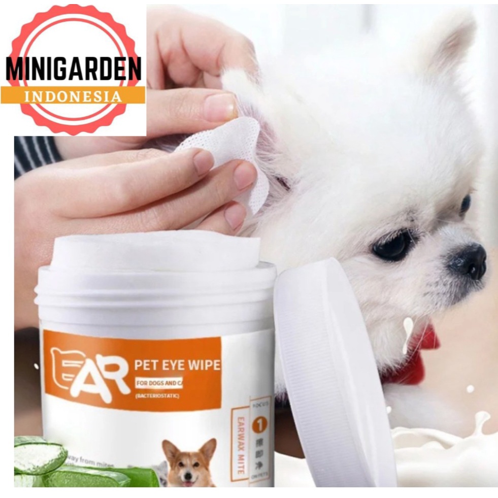 PET EAR WIPES CHAMOMILE TISSU PEMBERSIH TELINGA HEWAN ANJING KUCING