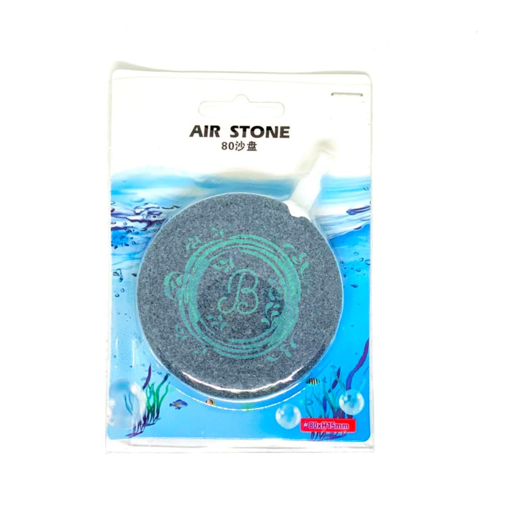 Batu Aerator Aerasi Gelembung Udara Pipih Air Stone Pipih 80mm 8cm Airstone Piring 8 cm