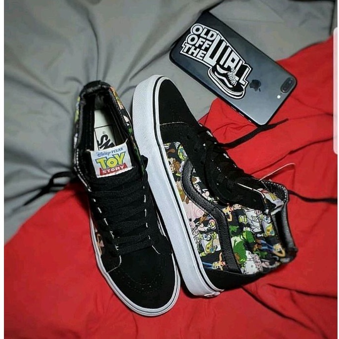 DISNEY PIXAR x VANS Sk8 Hi Toy Story Black White "CUSTOM"