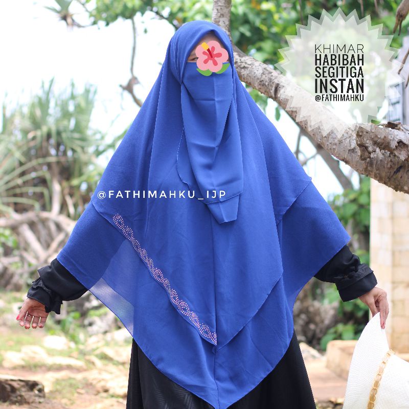 Khimar Segitiga Instan/Khimar Habibah Ceruty babydoll 2 layer/Khimar Jumbo syar'i