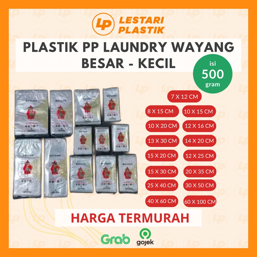 Jual Termurah Kantong Plastik Pp 03 Laundry Kiloan Makanan Keripik Baju Jajan Souvenir 9582