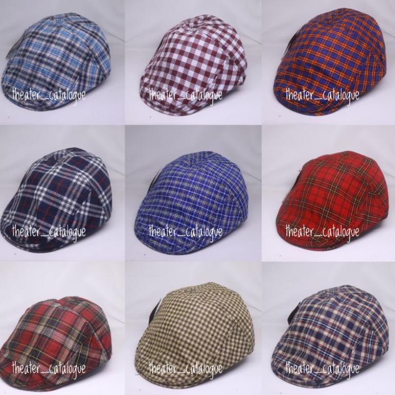 ボ Topi Pet Patino Motif Kotak Kotak | Topi Copet Distro Quality | Topi Flat Cap Pria NEW ARRIVAL 319