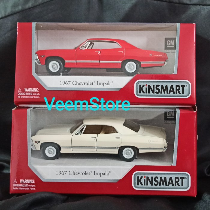 Diskon Die Cast 1:32 Chevrolet Impala 1967 [Kinsmart] Ban Karet Pullback. Bagus