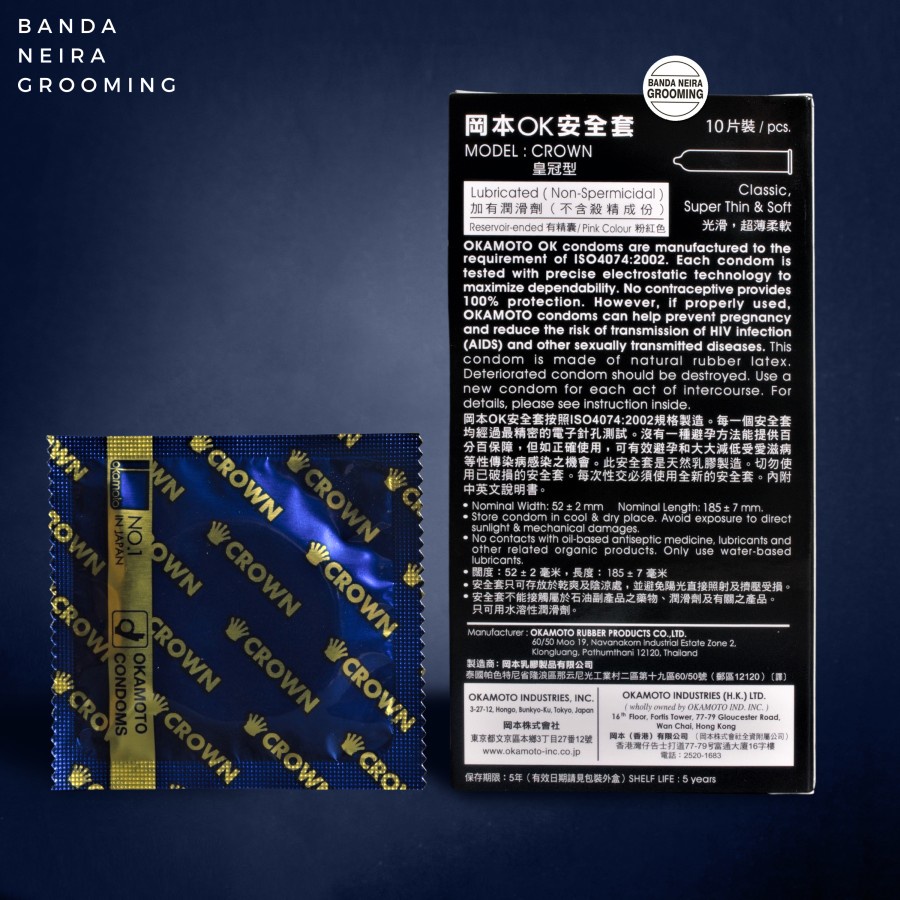 Ochi Herbal Okamoto Crown Condom / Kondom King Of Ring 0.05 Mm