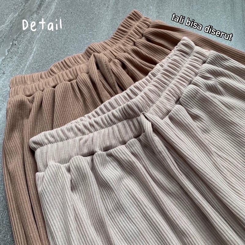 YOONA PANTS CELANA RIB RAJUT KNIT TALI SERUT MURAH ABG KNIT PANTS GROSIR JAKARTA HORNET SOMI