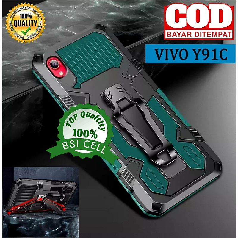 CASE VIVO Y91C (1820) CASING STANDING BACK KLIP HARD CASE HP ROBOT NEW COVER