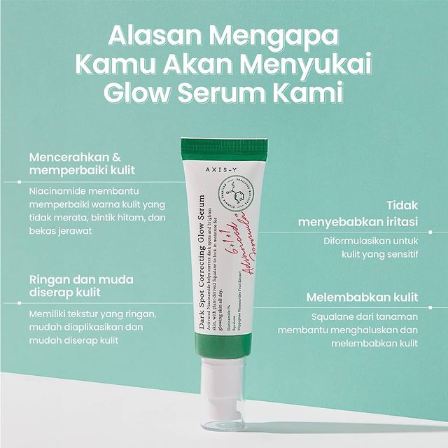 Axi//s---Y Dark Spot Correcting Glow Serum 50ml-Penghilang Flek Hitam Mencerahkan Kulit Brightening Serum Pencerah Wajah Perawatan Kecantikan Perlakuan