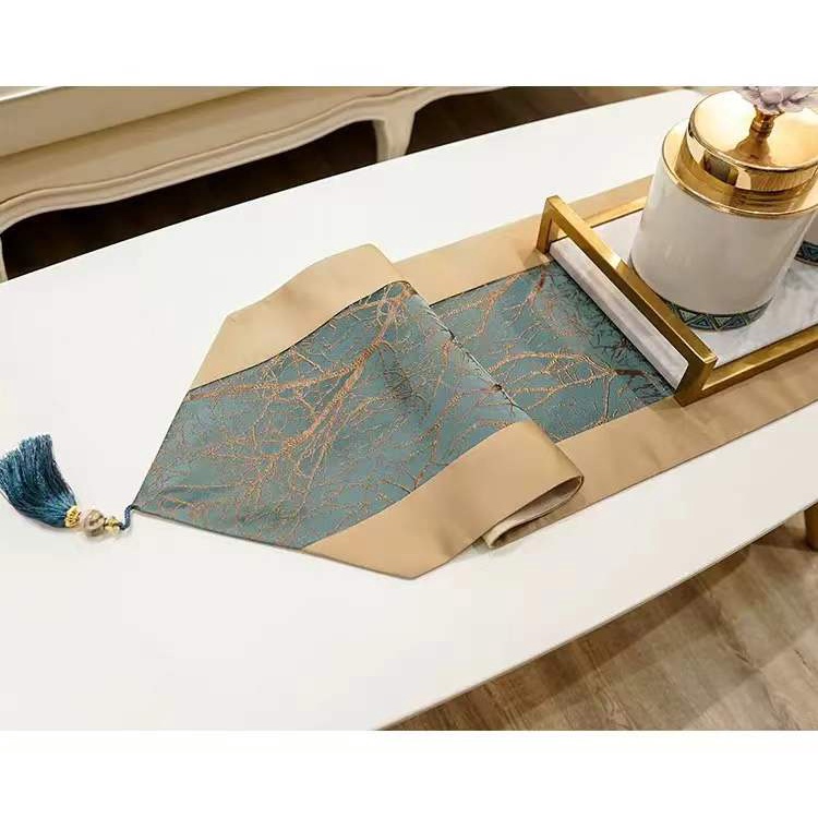 Table Runner / Taplak Meja Tamu / Taplak Meja Makan Minimalis Oriental Stlye Bahan Silk Varian 12